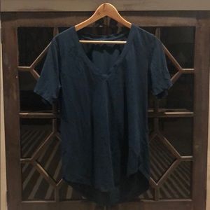 Lululemon Dark Teal V Neck Love Tee